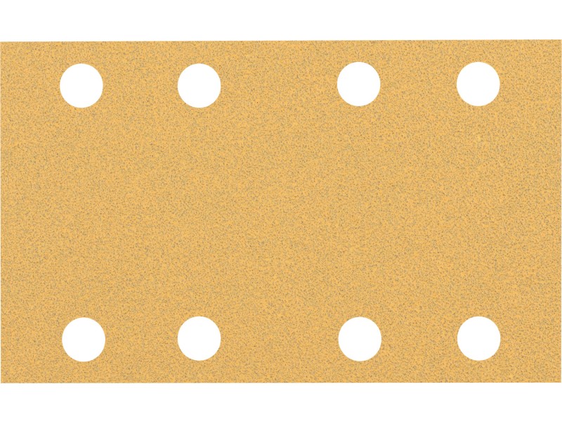 Brusni papir EXPERT Bosch z 8 luknjami za vibracijske brusilnike, Dimenzije: 80x133 mm, Zrnatost: 80, 2608901662